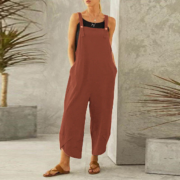 Maya | Damen Latzhose Weites Bein Overall Boho Sommer Träger