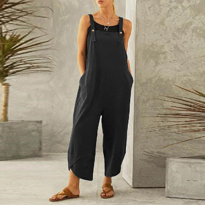 Maya | Damen Latzhose Weites Bein Overall Boho Sommer Träger