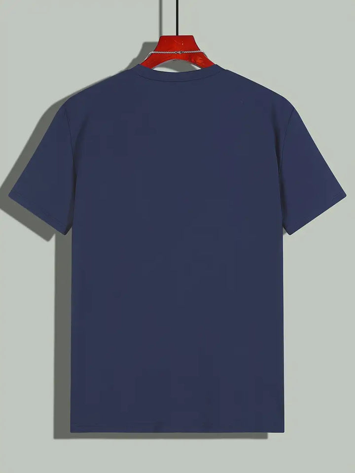 Lax | Herren Basic T-Shirt Rundhals Slim Fit Kurzarm