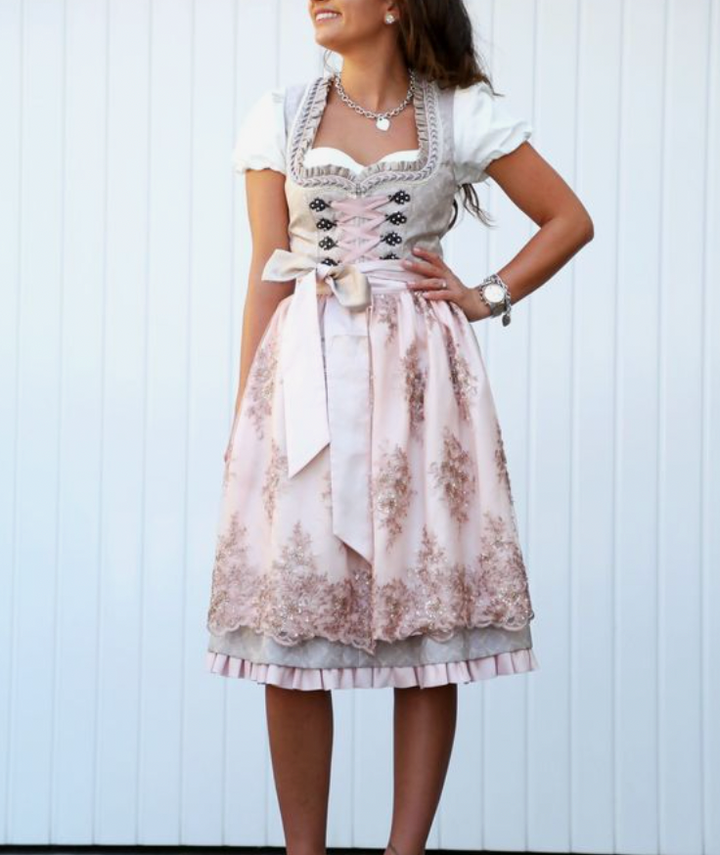 Magdalena | Damen Dirndl mit Bluse und Schürze