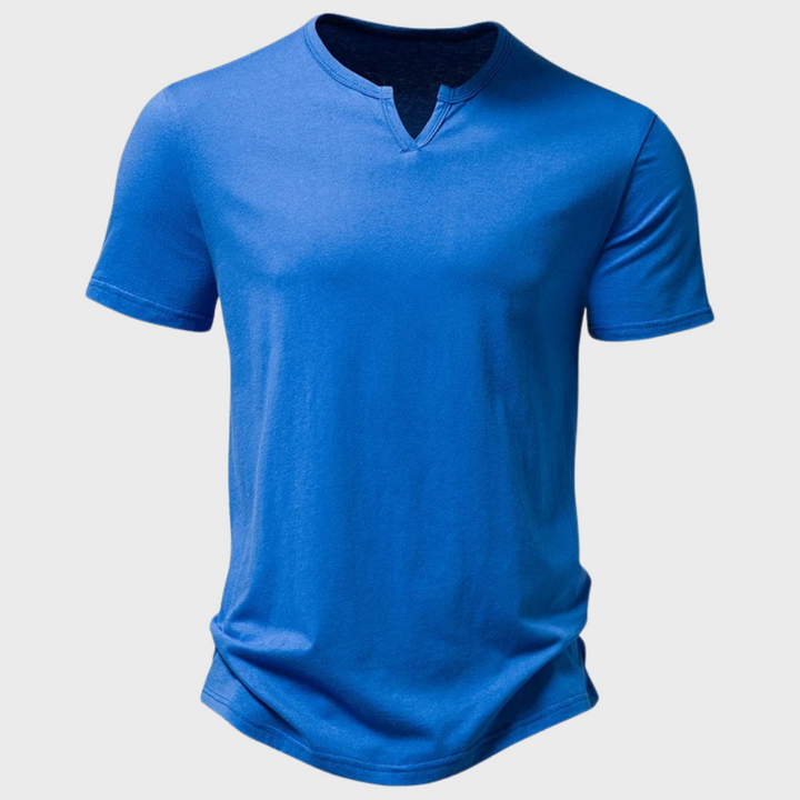 Jumas | Herren Henley Shirt Kurzarm Knopfleiste T-Shirt Casual