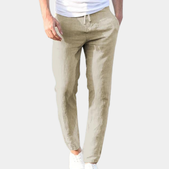 Sander | Slim Fit Hose für Herren mit Kordelzug, leicht