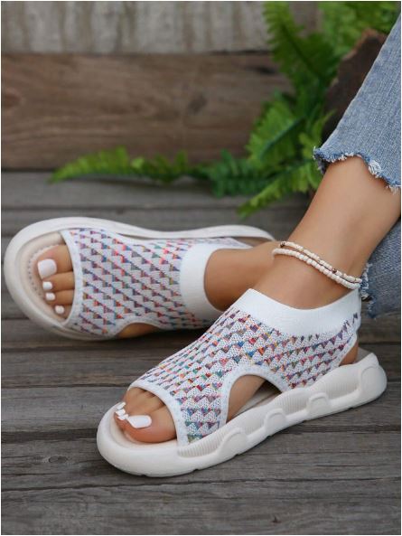 Dasera | Damen-Plateausandalen mit Klettverschluss