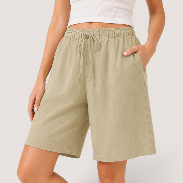 Marike | Damen Bermuda Shorts Loose Fit Tunnelzug