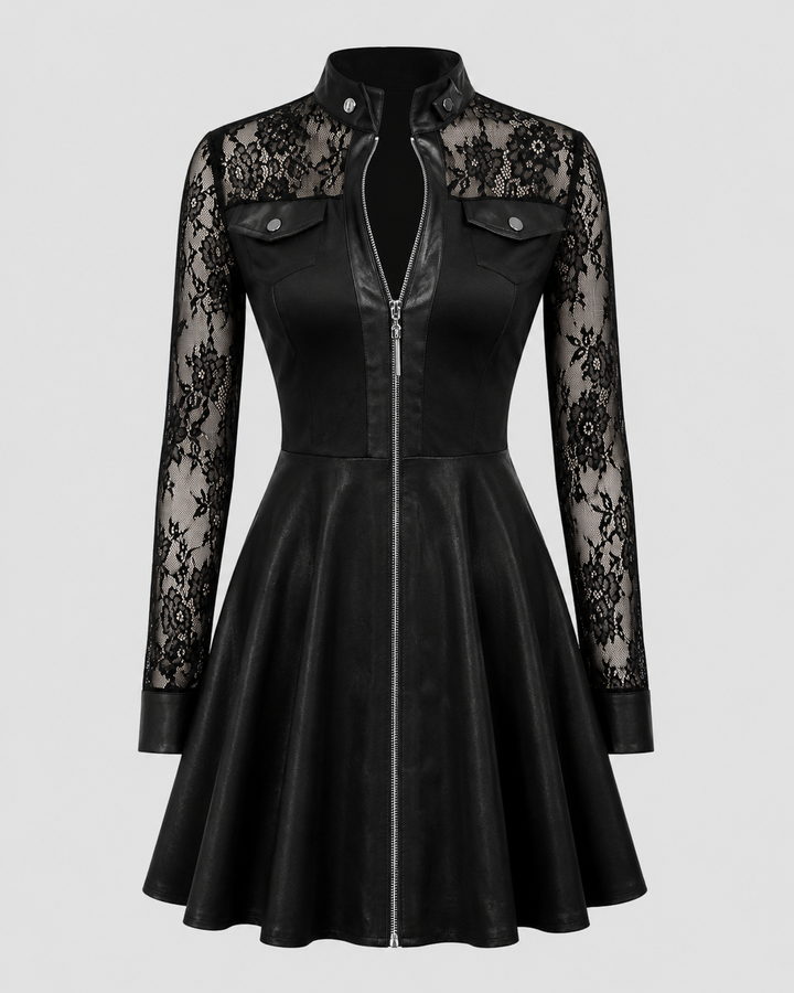 Ottilie | Damen Langarm Spitzenkleid