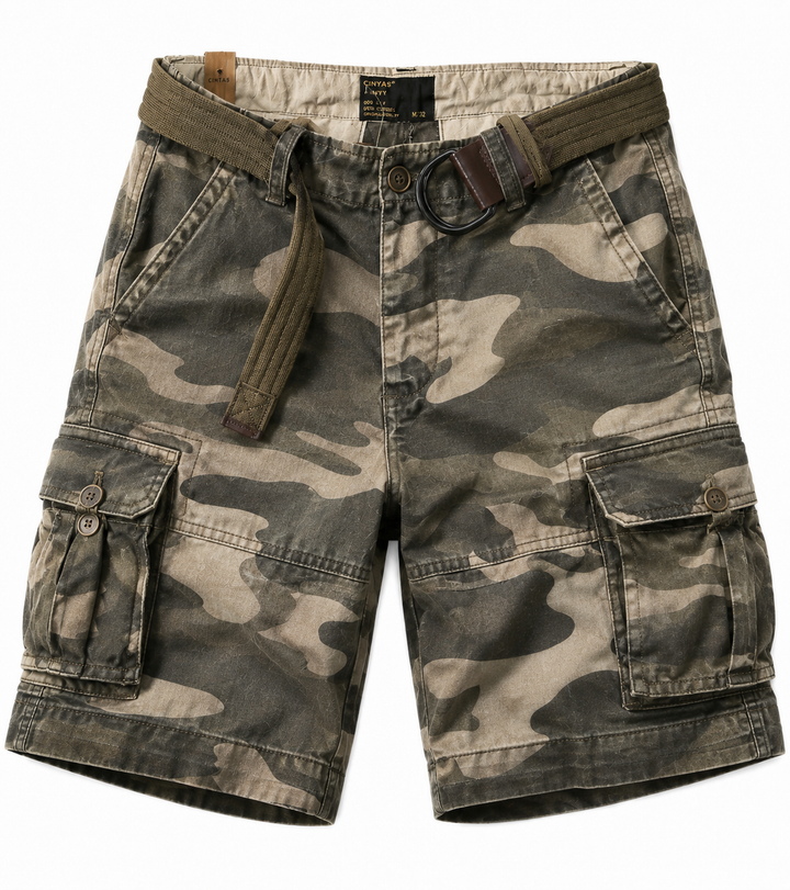 Lukas | Herren Cargo Shorts Camouflage Bermuda Kurze Hose Sommer