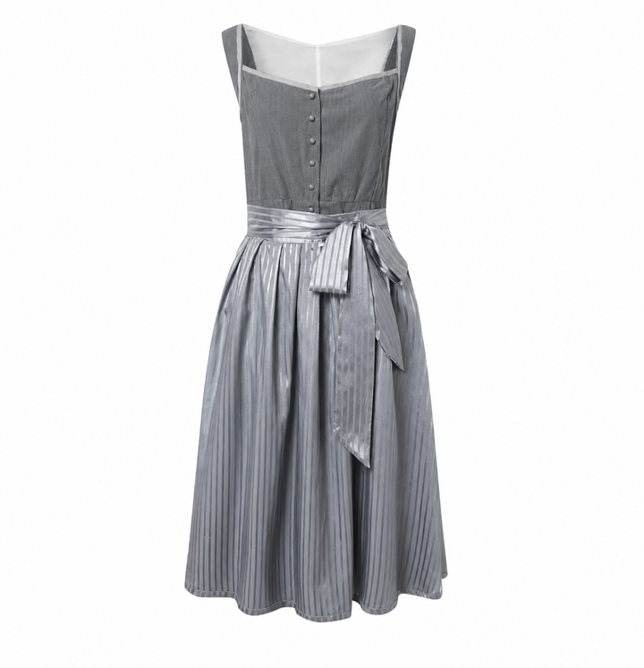 Helena | Damen Dirndl Kleid mit Knopfleiste und Schleife