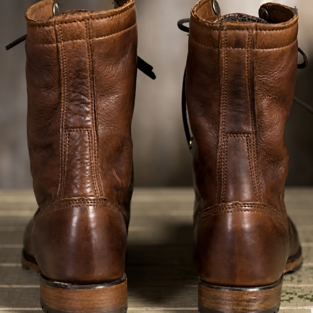 Verana | Damen Schnürstiefel Hoch Lederoptik Combat Boots