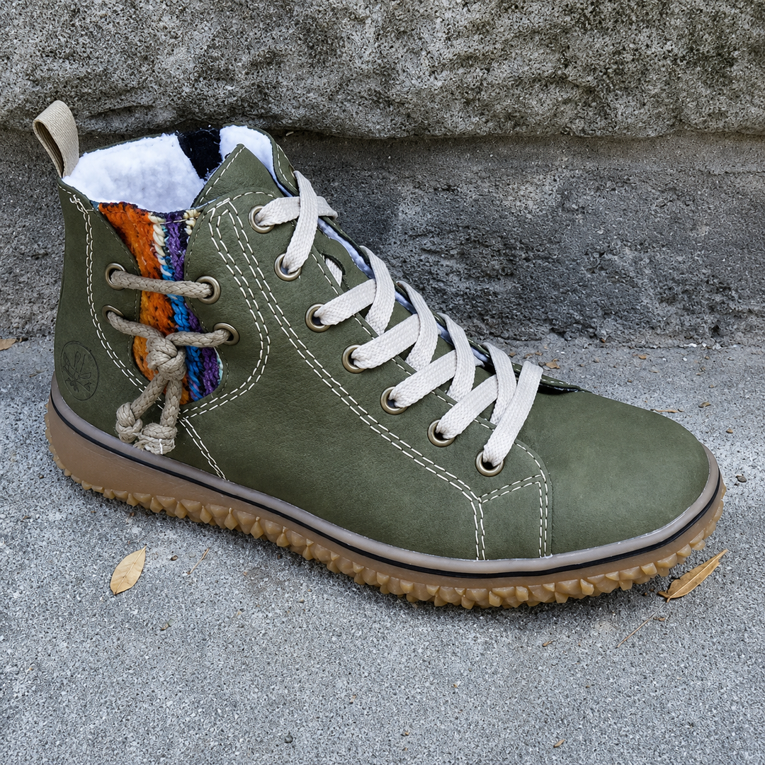 Miga | Damen Schnür Stiefeletten Wildleder Gefüttert Herbst