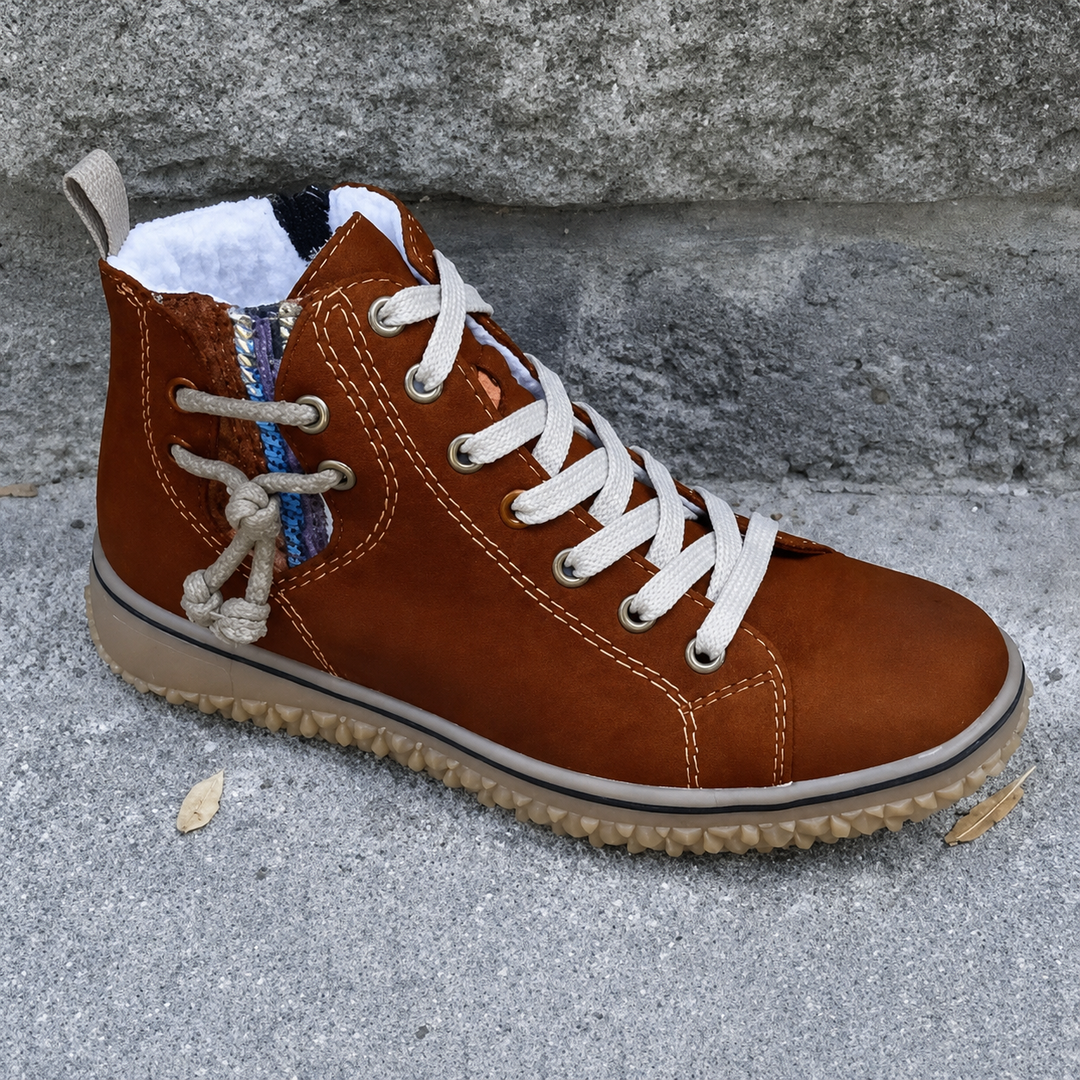 Miga | Damen Schnür Stiefeletten Wildleder Gefüttert Herbst
