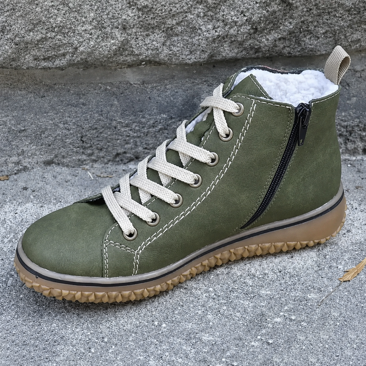 Miga | Damen Schnür Stiefeletten Wildleder Gefüttert Herbst