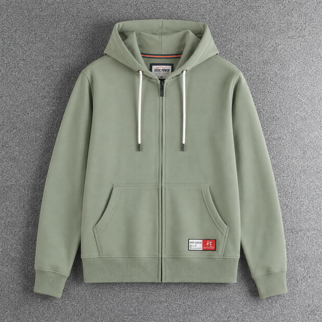 Max | Herren Zip-Hoodie Fleece Kapuzenpullover Casual