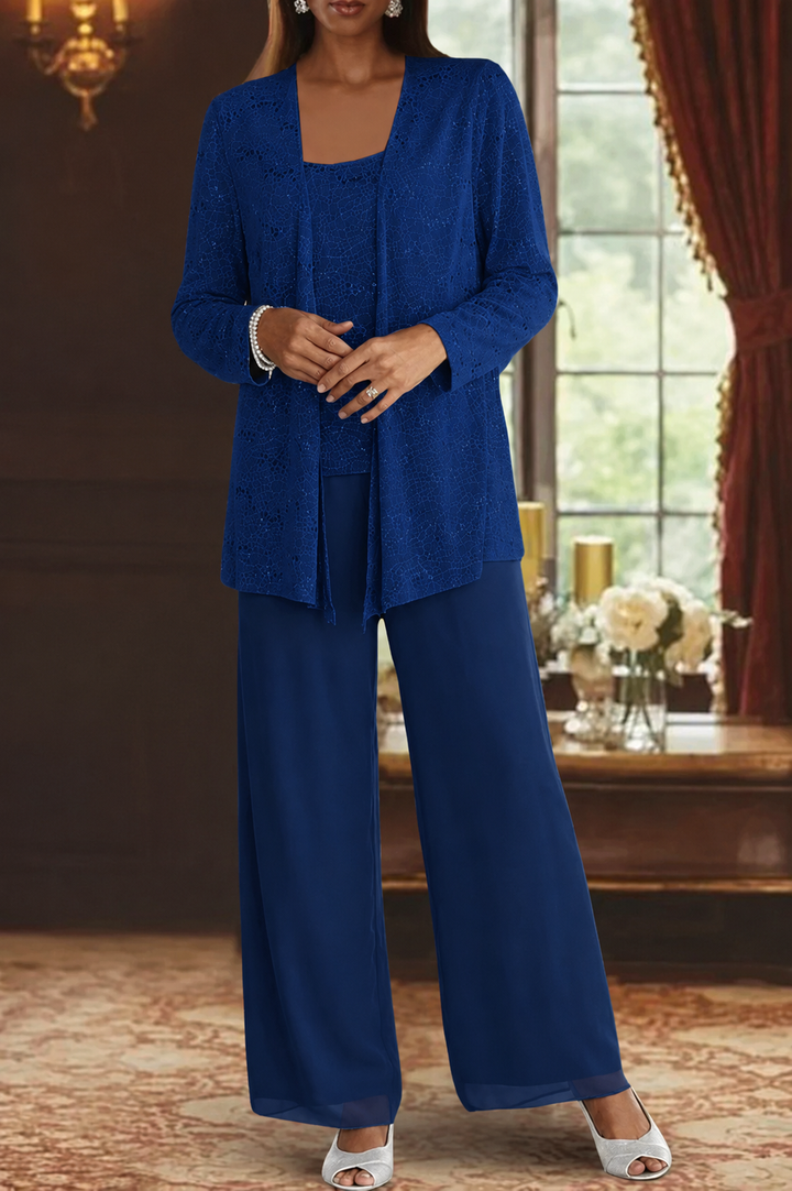 Cassiopeia | Damen Pailletten Anzug Set