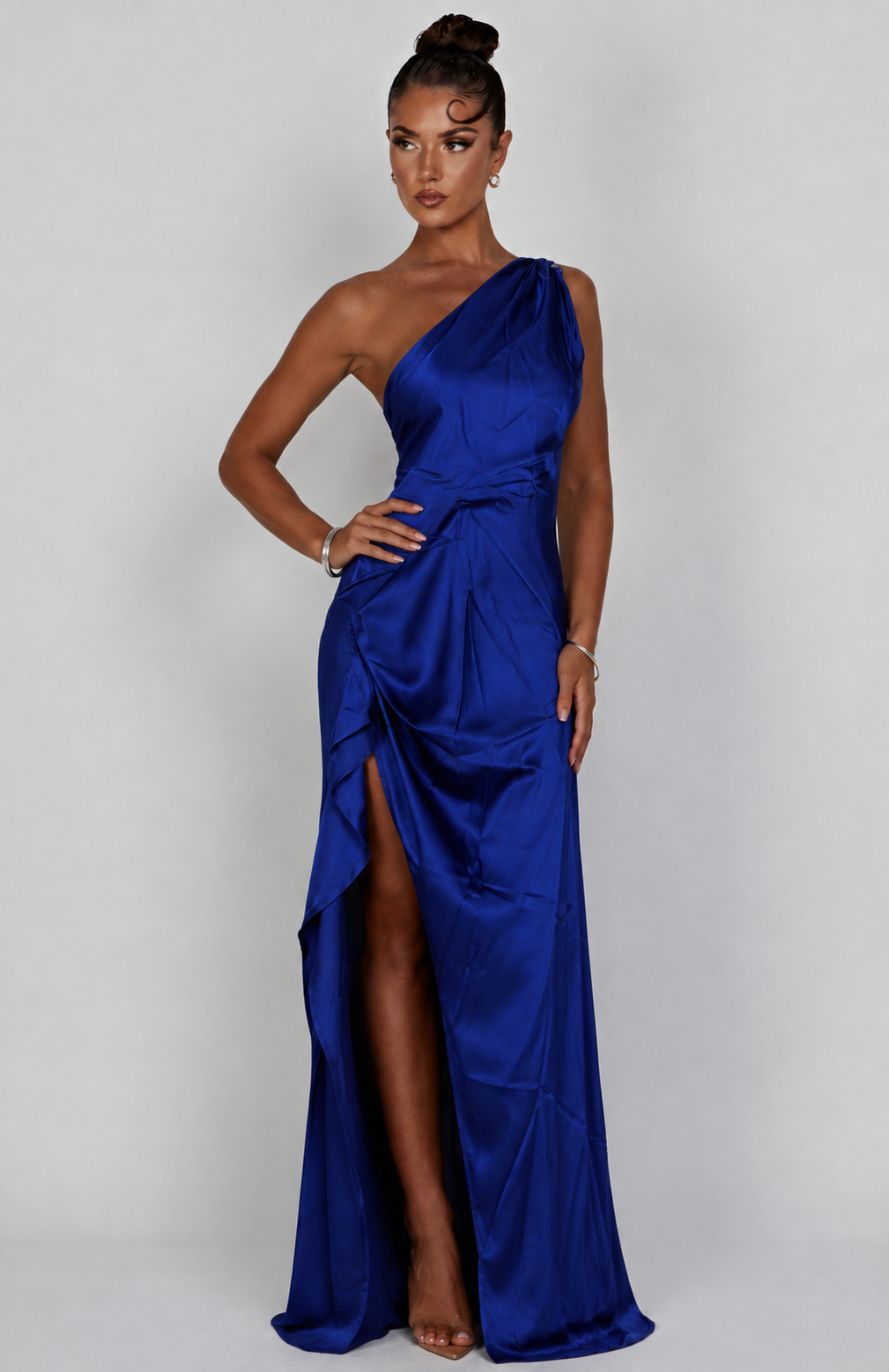 Violetta | Damen One Shoulder Maxikleid