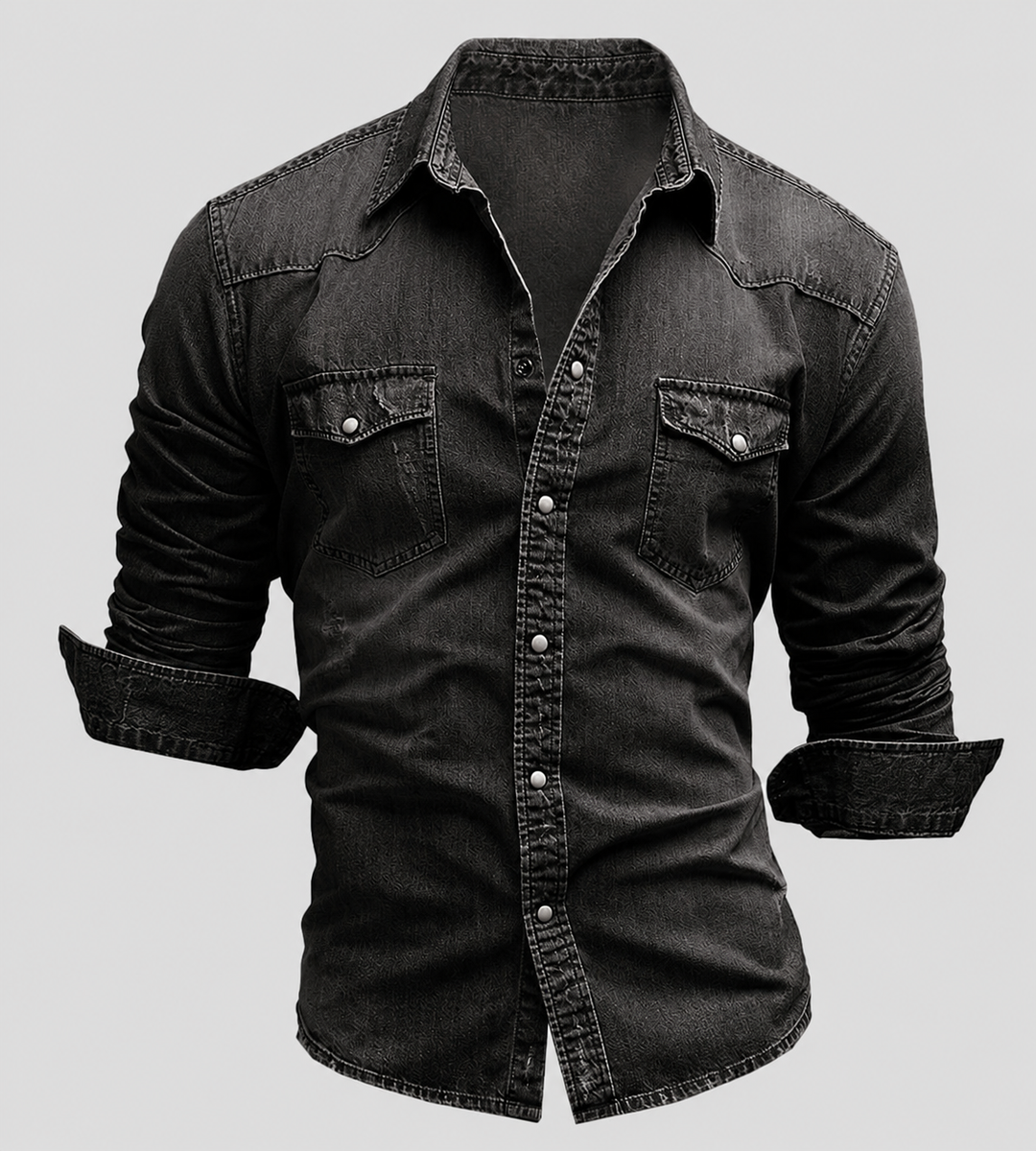 Ralf | Herren Jeanshemd Langarm Vintage Used-Look