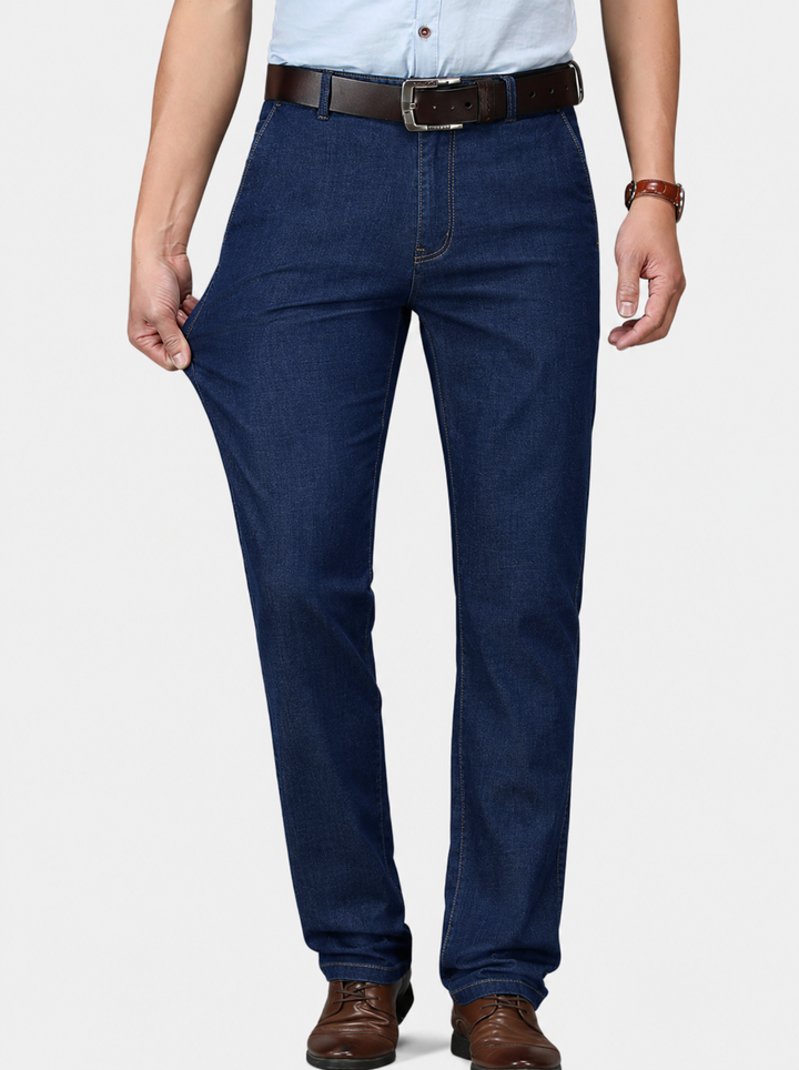 Jom | Herren Stretch Jeans Straight Fit Hoher Bund