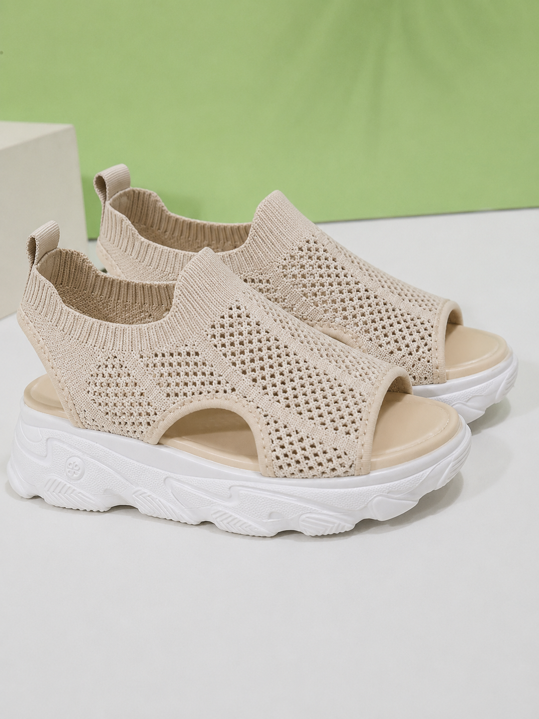 Dasera | Damen-Plateausandalen mit Klettverschluss