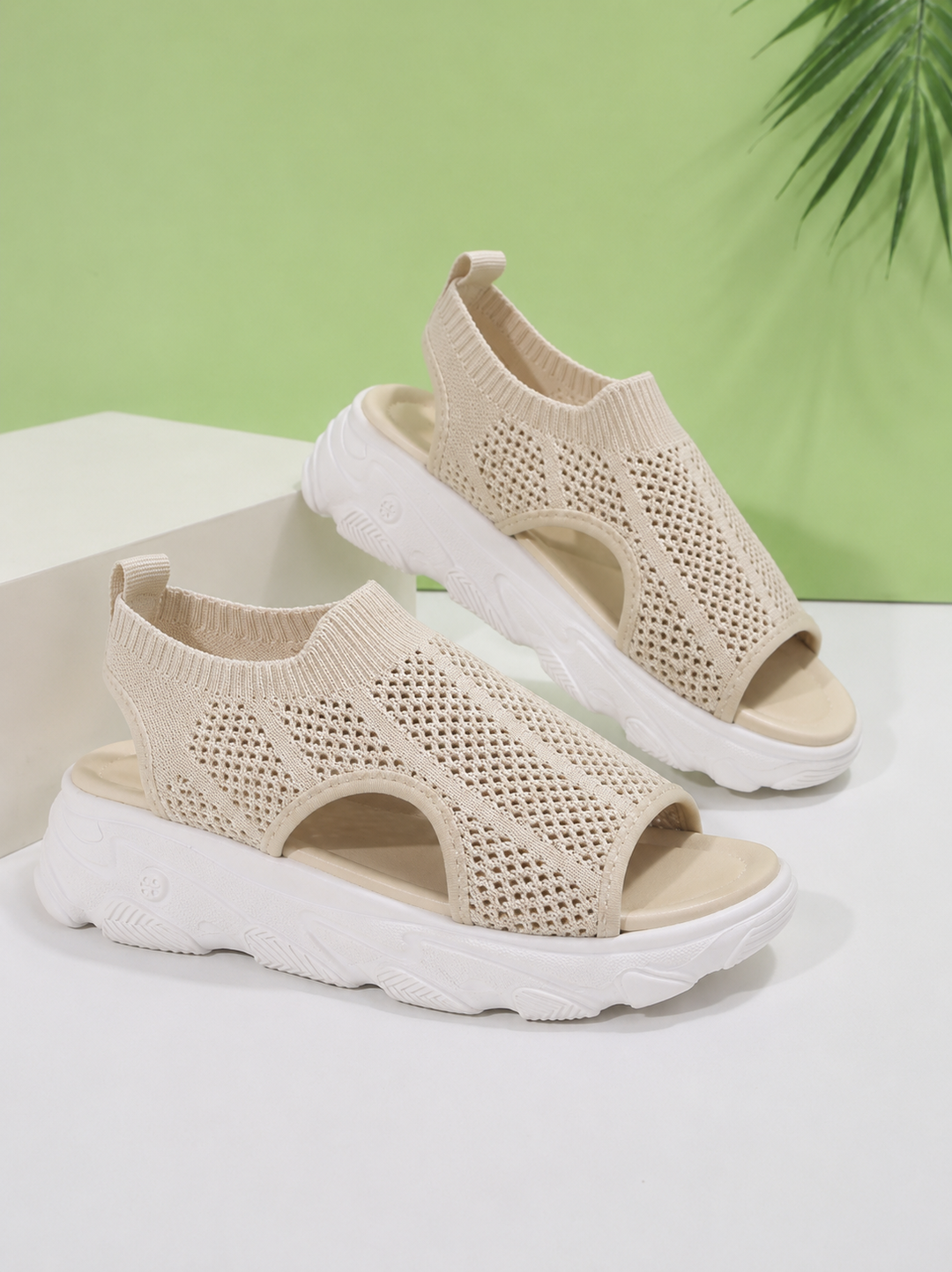 Dasera | Damen-Plateausandalen mit Klettverschluss
