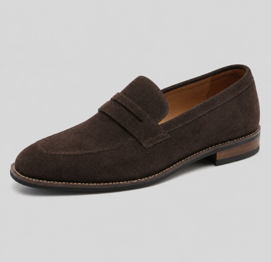 Blair | Damen Wildleder Loafer Penny Loafer Flache Schuhe