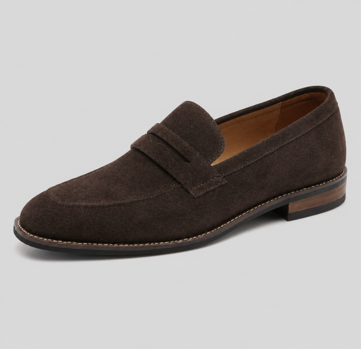 Blair | Damen Wildleder Loafer Penny Loafer Flache Schuhe