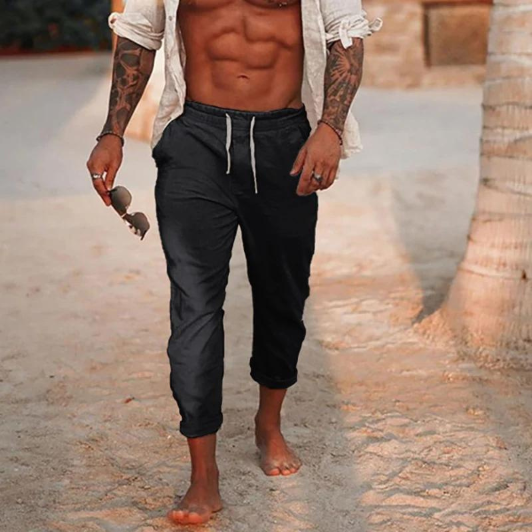 Diego | Herren hose Kordelzug Slim Fit Sommerhose