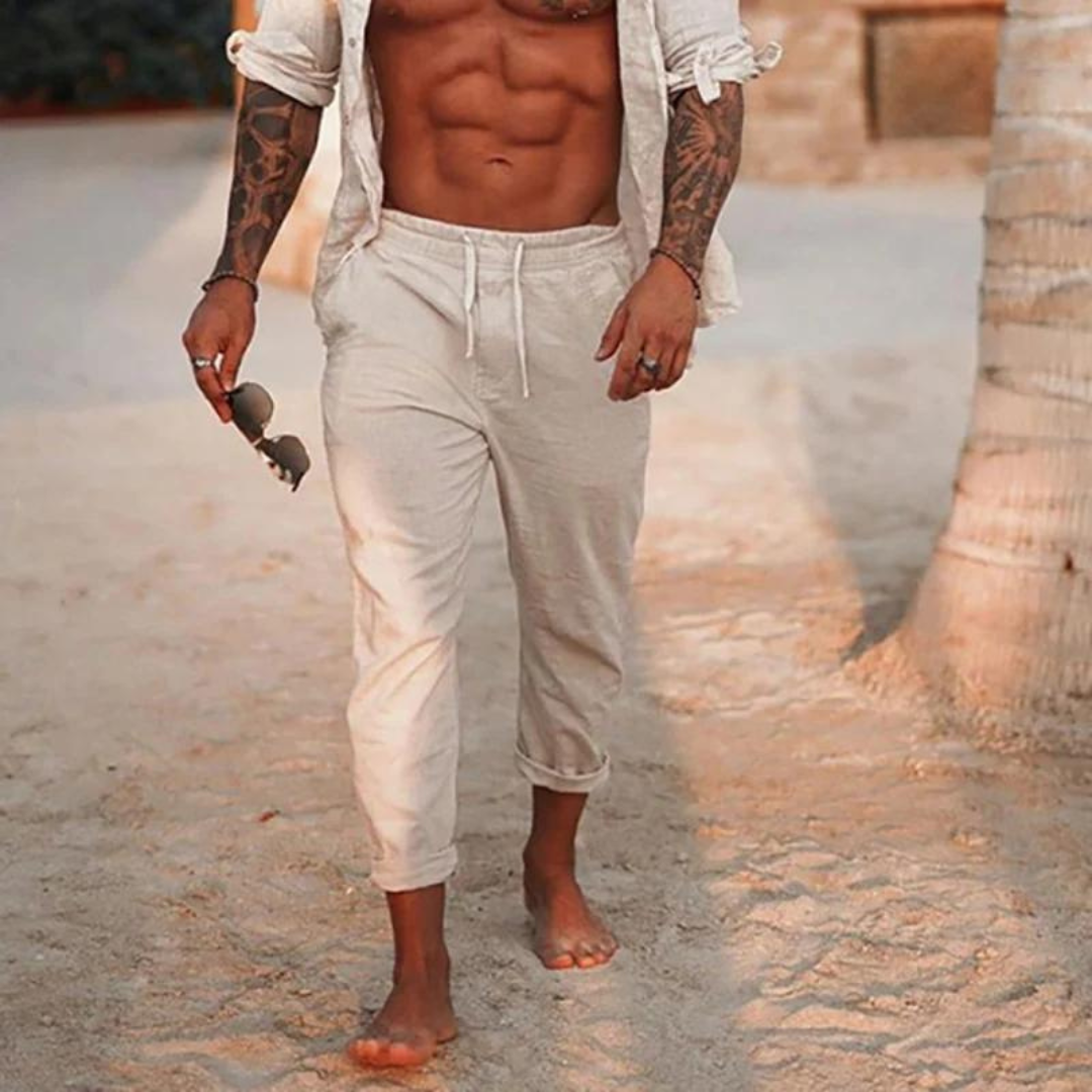 Diego | Herren hose Kordelzug Slim Fit Sommerhose