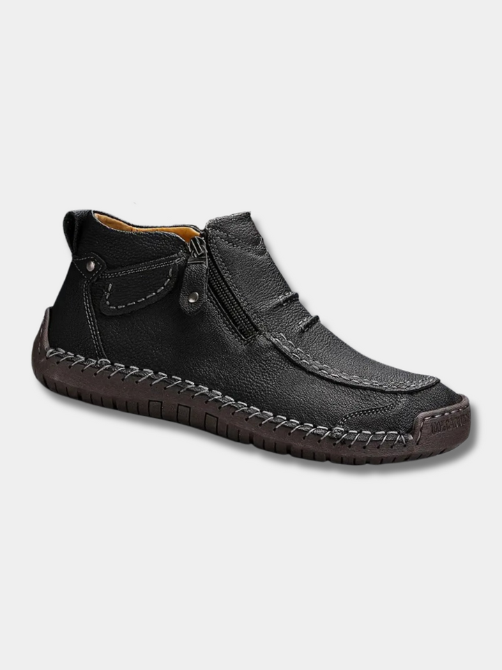 Bruno | Herren Leder Ankle Boots Reißverschluss Handgenäht