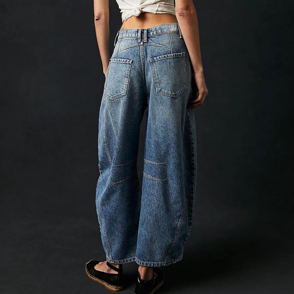 Fessa | Damen Barrel Jeans Low Waist Wide Leg