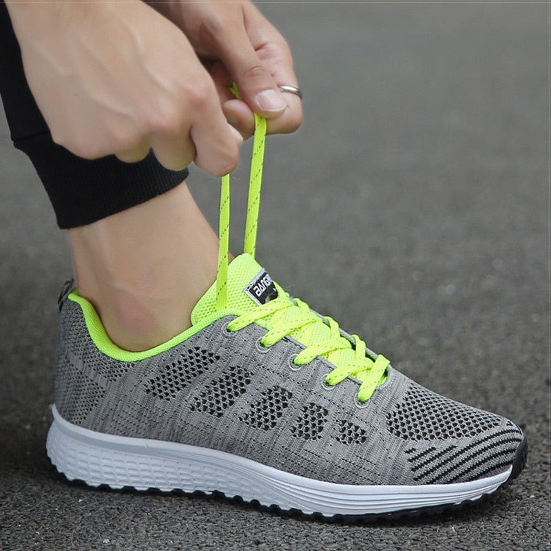 Mia | Damen Laufschuhe Leicht Mesh Turnschuhe Schnürung Sport