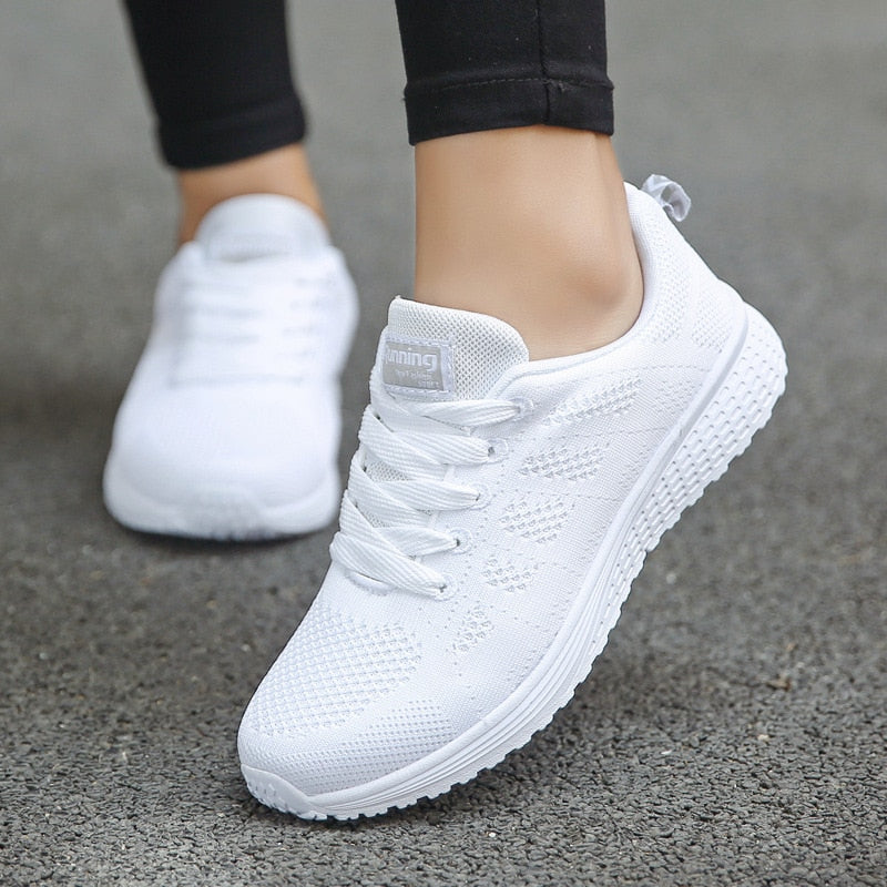 Mia | Damen Laufschuhe Leicht Mesh Turnschuhe Schnürung Sport