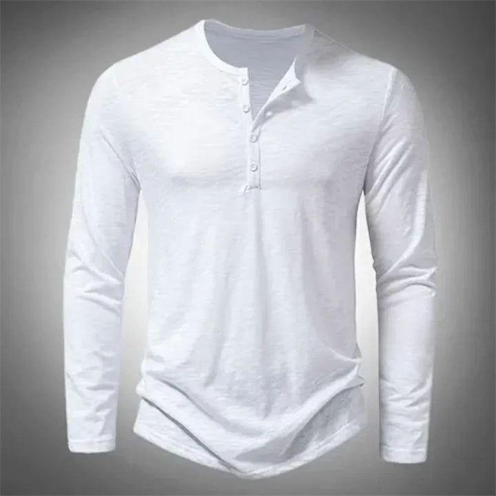 Tyler | Herren Henley Langarmshirt Slim Fit Casual Herbst