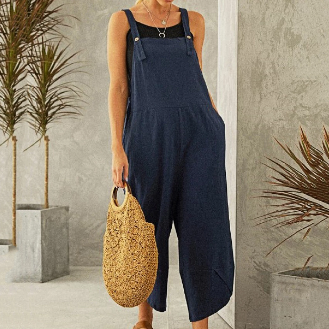 Maya | Damen Latzhose Weites Bein Overall Boho Sommer Träger