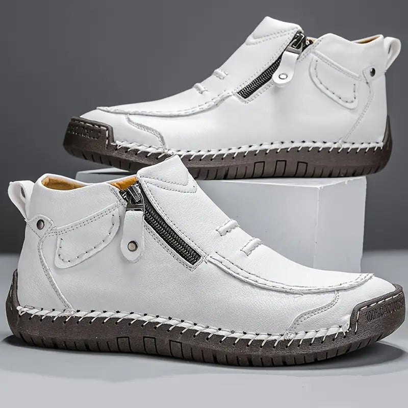 Bruno | Herren Leder Ankle Boots Reißverschluss Handgenäht