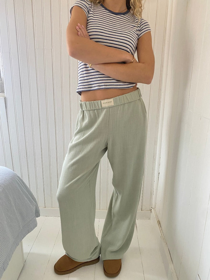 Sabena | Damen Lounge Hose Wide Leg Elastischer Bund Sommer