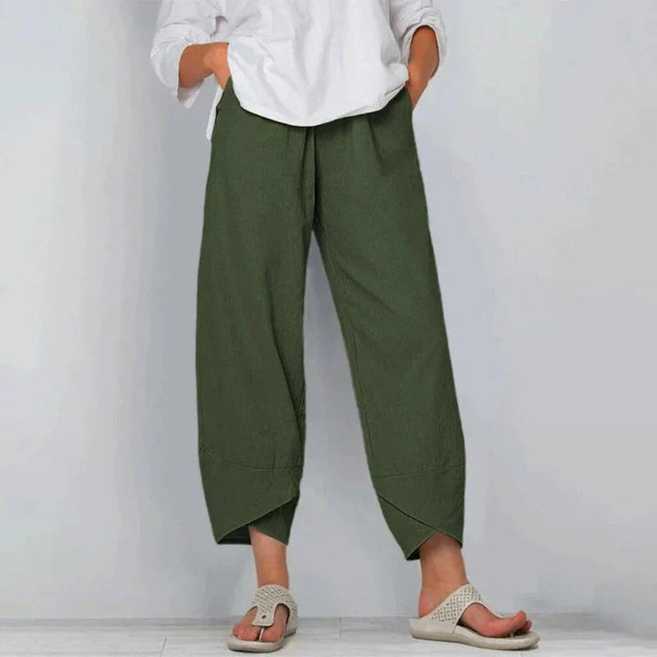 Hella | Weite, asymmetrische Cropped-Hose für Damen