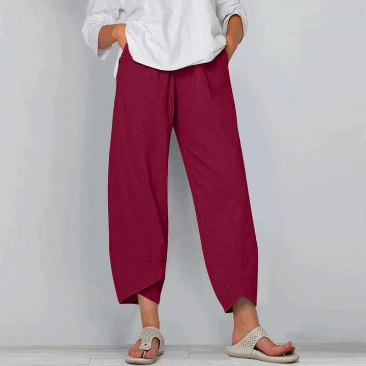 Hella | Weite, asymmetrische Cropped-Hose für Damen