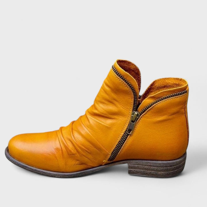 Viol | Damen Lederstiefeletten Reißverschluss Ankle Boot