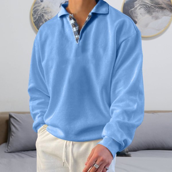 Owen | Herren Polo Pullover Casual Langarm Oversize Strickpullover