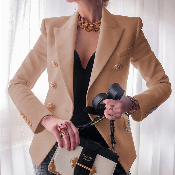 Victoria | Damen Blazer Zweireihig Goldknöpfe Tailliert