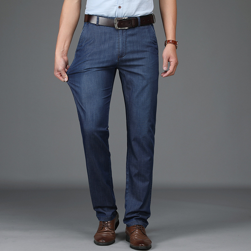 Jom | Herren Stretch Jeans Straight Fit Hoher Bund