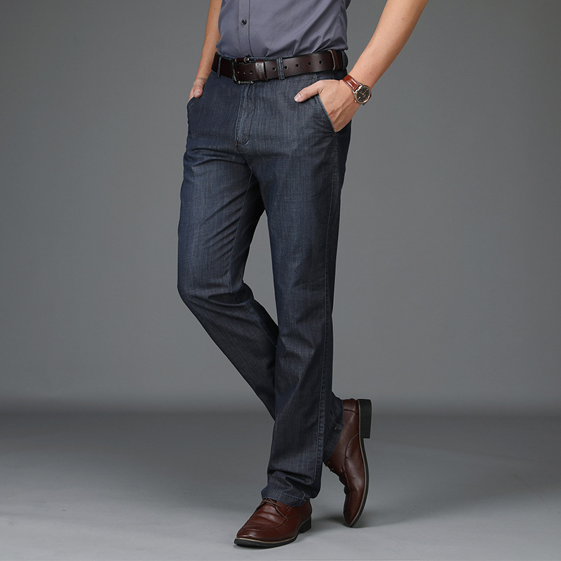 Jom | Herren Stretch Jeans Straight Fit Hoher Bund