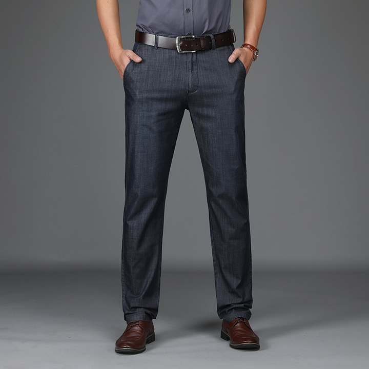 Jom | Herren Stretch Jeans Straight Fit Hoher Bund