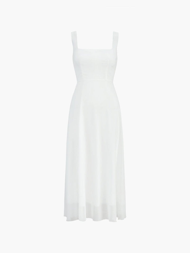Taija | Damen Midi Kleid Trägerkleid A-Linie Sommerkleid