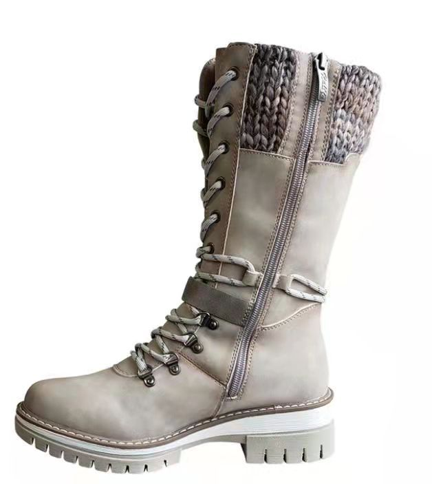 Wiltrud | Damen Winterstiefel Schnürstiefel Mitte Wade