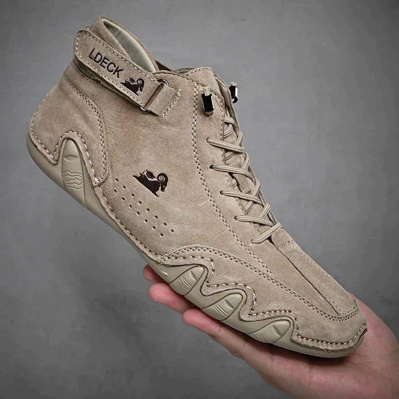 Lufo | Herren High-Top Sneaker Lederoptik Schnürer Casual