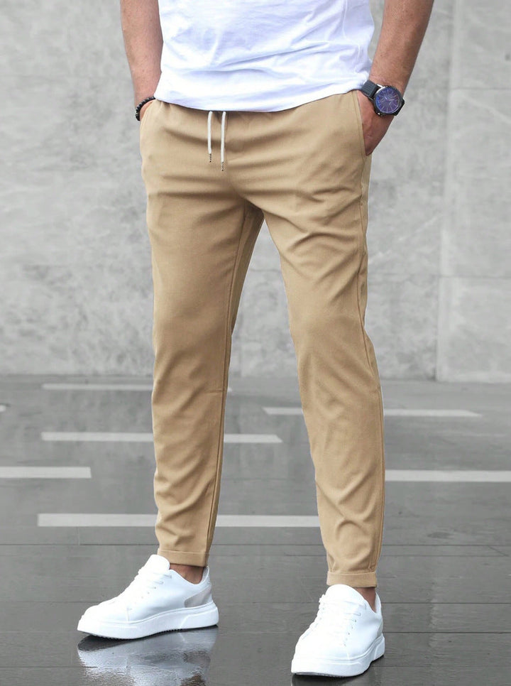 Bas | Herren Chino Hose Slim Fit Tunnelzug Elastisch