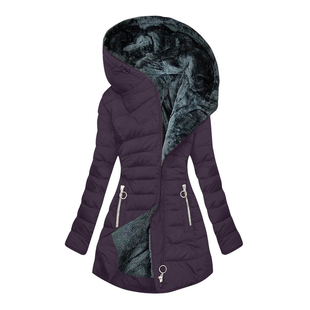 Veldrun | Damen Steppjacke mit Kapuze Winterjacke
