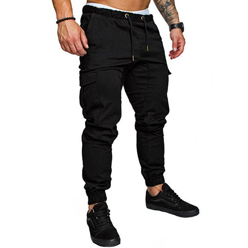 Rex | Herren Cargo Jogger Hose Elastischer Bund Slim Fit Freizeithose