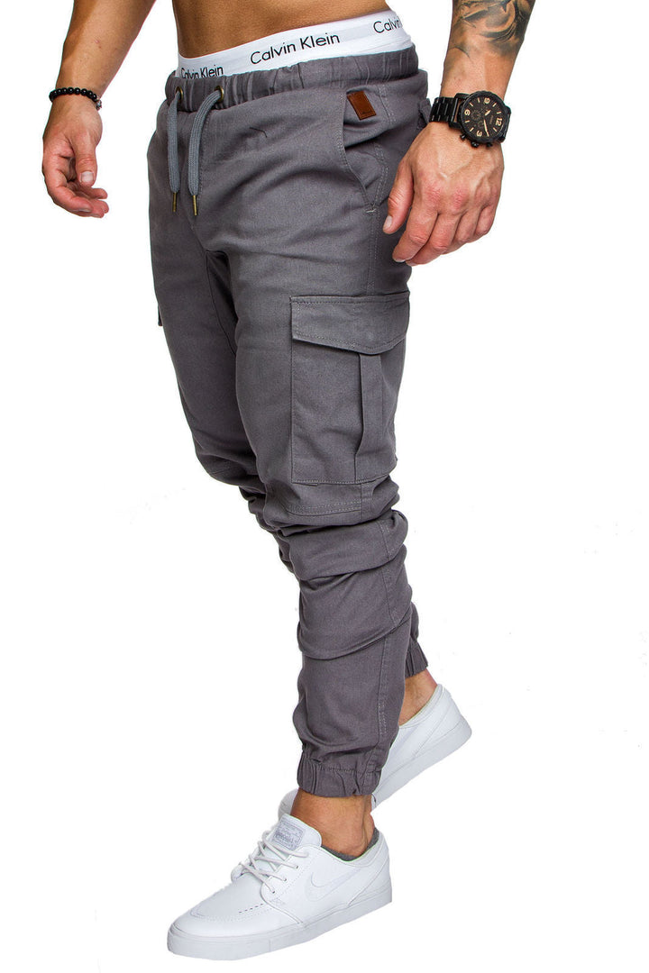 Rex | Herren Cargo Jogger Hose Elastischer Bund Slim Fit Freizeithose