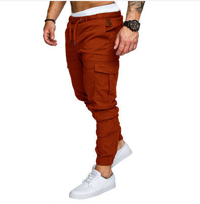Rex | Herren Cargo Jogger Hose Elastischer Bund Slim Fit Freizeithose